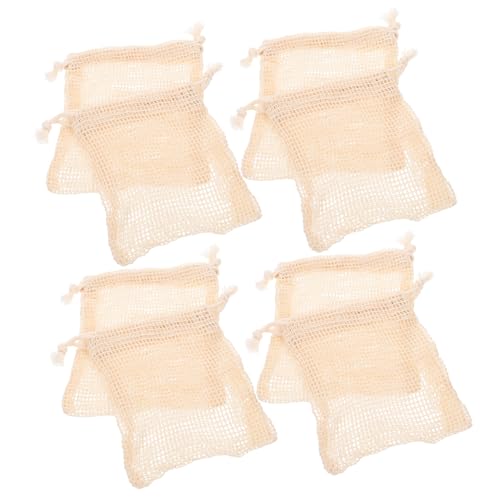 40pcs Colorful Cotton Linen Soap Bags Exfoliating Bathing Soap Pouches for Handmade Facial Mesh Storage Bags Drawstring for Easy Use and Draining