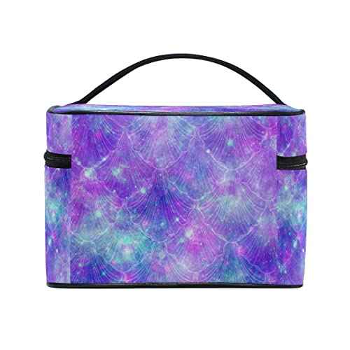 Makeup Bag, Mermaid Fantasy Space Travel Makeup Organizer Bag Cosmetic Cases Toiletry Bags for Girl Women Ladies