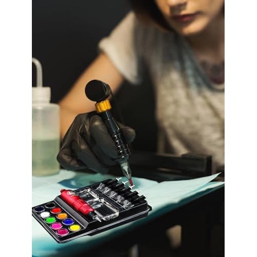 HOINCO 25PCS Disposable Tattoo Cartridge Tray,Plastic Tattoo Cartridge Cup Holder For Working Cup Cleaning Cup