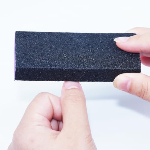 2 Pack Buffer Block, Professional Manicure Tools Kits, 100/180 Grit, Black Nail Pedicure File and Sanding Buffing Grinding Plisher File
