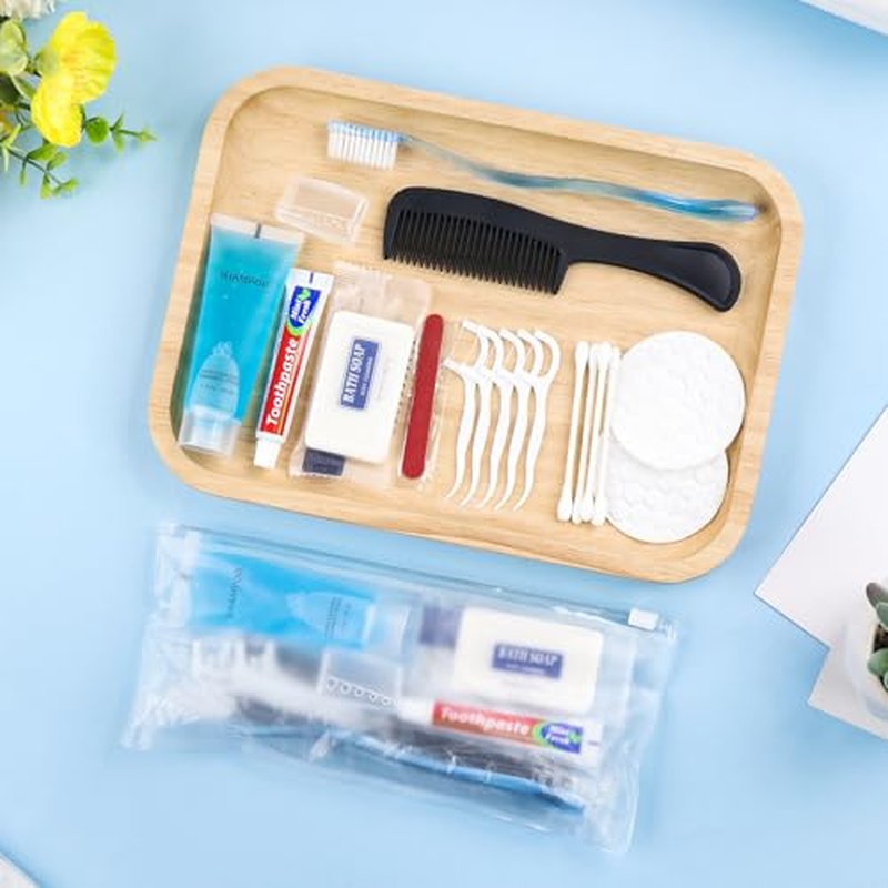 Basic Toiletry Kits, Individually Packed, Personal Hygiene Kit Bulk Homeless Care Package Supplies Travel Size Toiletry Kit for Men Women Charity Reusable Toiletry Bag (Pack of 50)