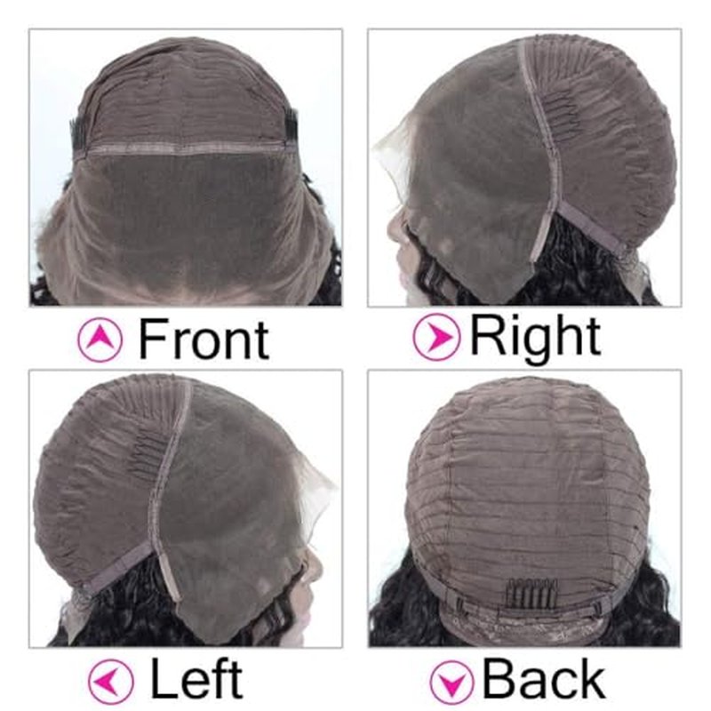Miss Flower Real Pre Bleached Upgraded Tiny Knots 250 Density 22Inch Water Wave Lace Front Wigs Human Hair Full Large Lace Space 13x4 Ultra-thin Invisible HD Frontal Wigs Human Hair For Black Women