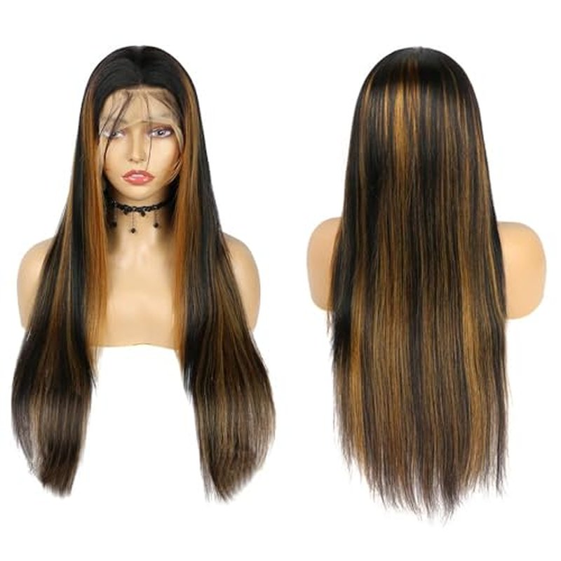4X4 Lace Frontal Closure Wig Omber 27 Straight Wigs Human Hair 200% Density Real Human Hair Wig 4x4 Omber 27 Straight Wigs Human Hair Pre Plucked For Black Women
