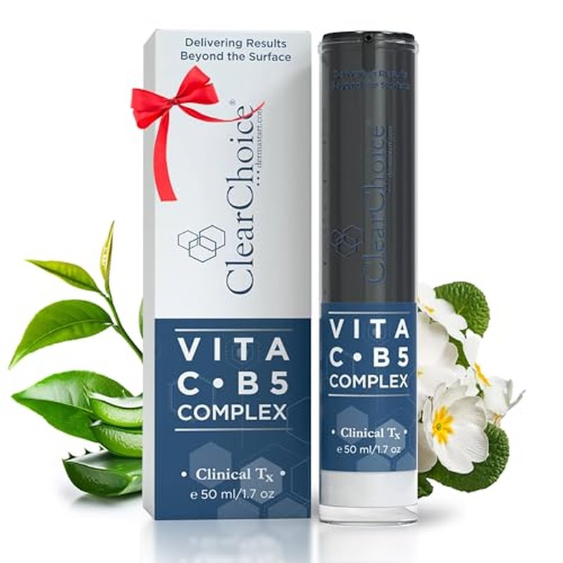 Clear Choice Vita C¡¤B5 Complex 1.7oz ? Antioxidant Lotion with Vitamin C & B5, Improves Tone, Texture, Brightens Skin, Ideal for Sun Damage & Rosacea