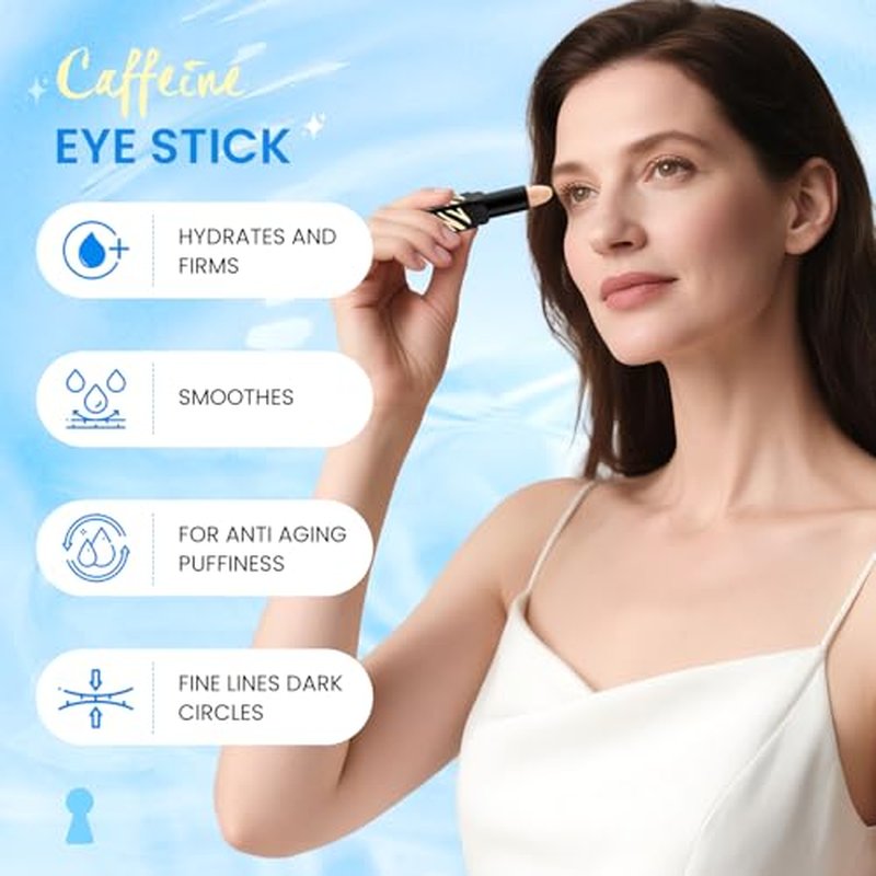 Caffeine Eye Cream for Dark Circles: Caffeine Eye Stick - Smooth Fine Lines and Hydrate Eye Area
