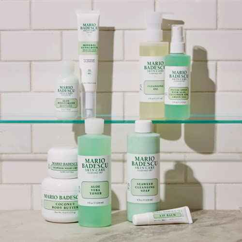 Mario Badescu Mineral Sunscreen SPF 30 for All Skin Types | Reef Safe, Oil-free Moisturizer Formulated with Zinc Oxide, Hyaluronic Acid & Antioxidants | 1.5 Fl Oz