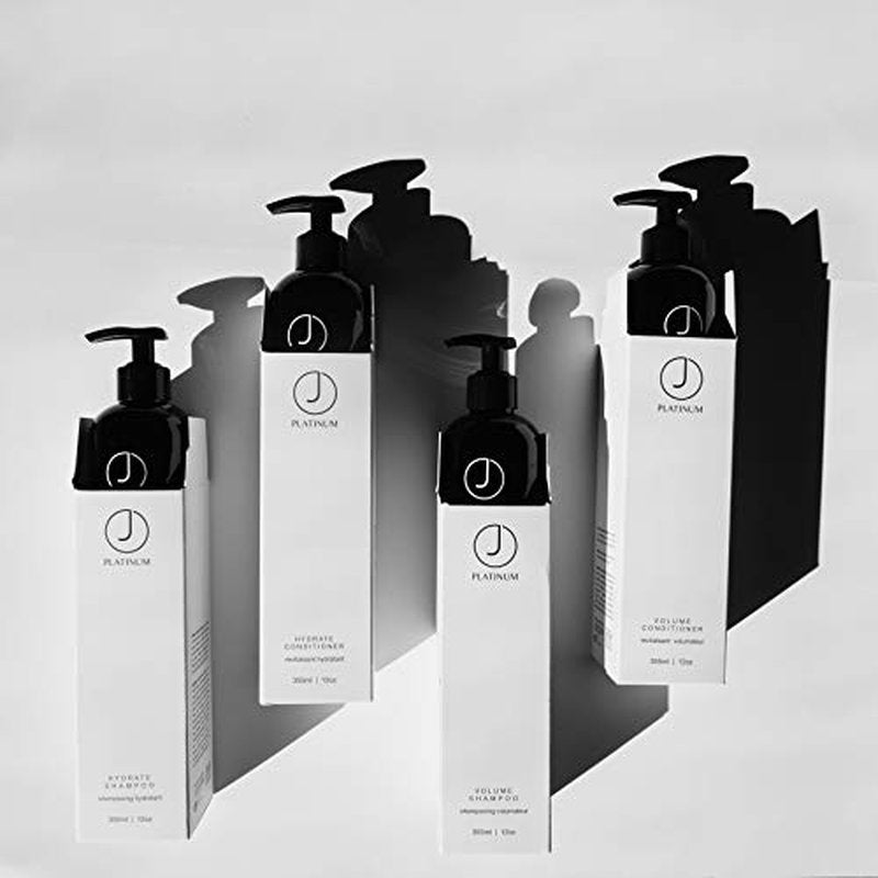 J Beverly Hills Platinum Hydrate Shampoo with Silk Protein for Hydration, (3.4 oz, 12 oz, 32 oz)