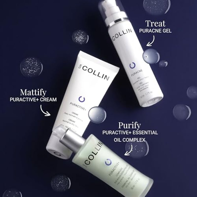 G.M. COLLIN Puractive+ Essential Oil Complex | Salicylic Acid Face Serum for Oily or Acne Prone Skin | Helps Reduce the Appearance of Blemishes
