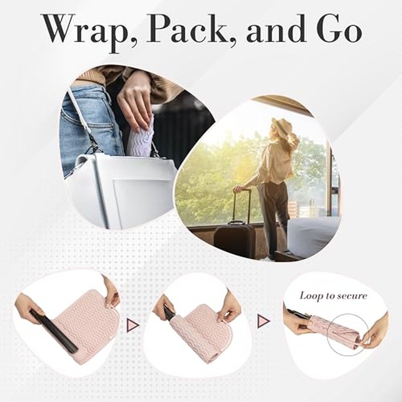 Heat Resistant Mat - Curling Iron Holder - Straightener pad - Flat Iron Holder - Silicone Mat for Hair Tools - Hot Tool Mat - Salon Tools - Hot Iron Holster - Vanity Mat - Vanity Accessories for Women