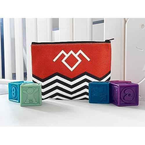 T Peaks TV Show Inspired Red Black & White Welcome To T Peaks Canvas Makeup Bag (Red)
