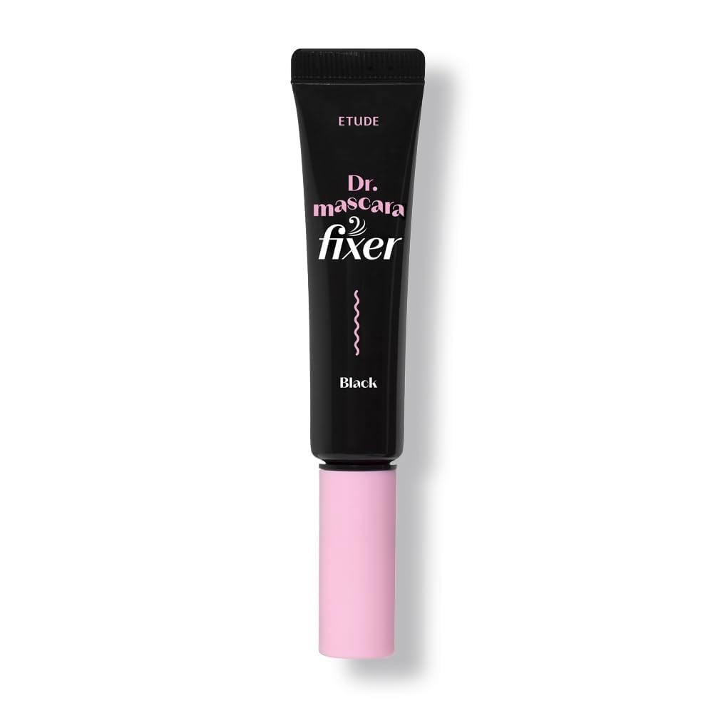 ETUDE Dr. Mascara Fixer, Black Mascara, Korean Mascara Fixer, Long-Lasting Wax Formula, All-Day Curl Hold, Smudge-Proof, Korean Makeup, Beauty, Vegan Certified (0.21 Fl Oz)