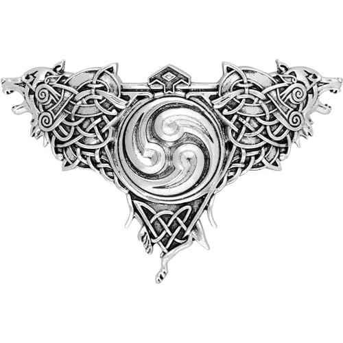 HAQUIL Double Wolf Hair Clip Vintage Viking Norse Celtic Barrettes Hair Accessory for Women