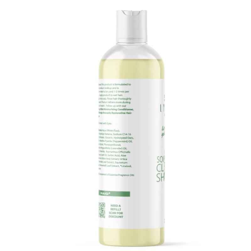 INAHSI Soothing Mint Clarifying Shampoo | Hair Products for Naturally Curly Hair, Men, Women, and Kids | Made in the USA, 12 oz