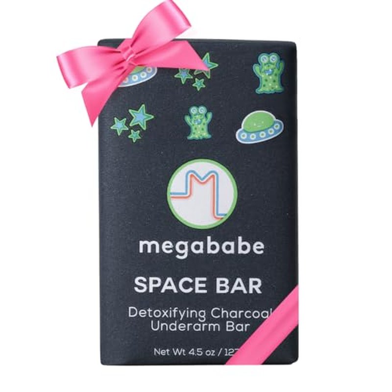Megababe Underarm Bar Soap - Space Bar | Stocking Stuffer Holiday Gift | With Detoxifying Charcoal for Odor Control | 4.5 oz