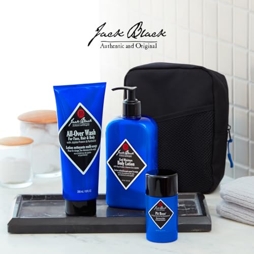 Jack Black Body Collection Set for Men - Mens Body Wash, Pit Boss Men's Deodorant, Body Lotion, Grooming Kit