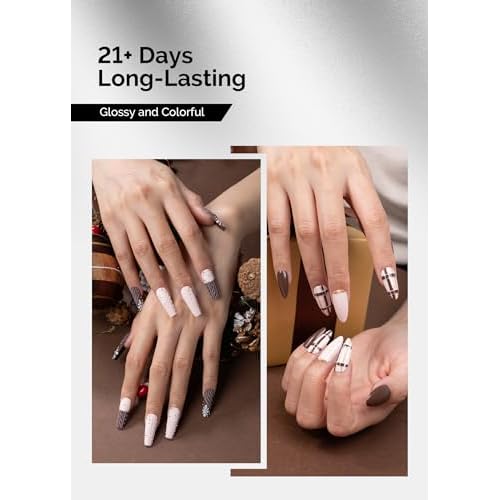 MelodySusie Thick Gel Nail Polish Set- 2 Pcs 15ML Neon Orange & Red Gel Polish Set Soak Off UV LED Christmas Gift for Women Nail Art Manicure Salon DIY Nail Design Decoration at Home