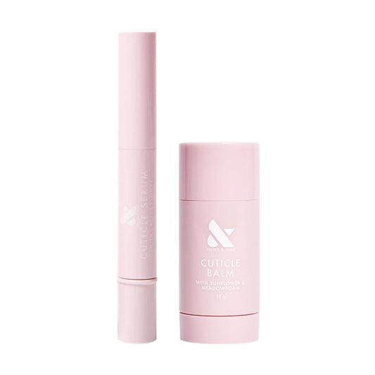 Olive & June Cuticle Hydration Set | Mini Cuticle Serum + Nourishing Balm | Hyaluronic Acid + Meadowfoam | Vegan & Cruelty-Free Nail Care Duo | Fragrance-Free, Dermatologist-Tested