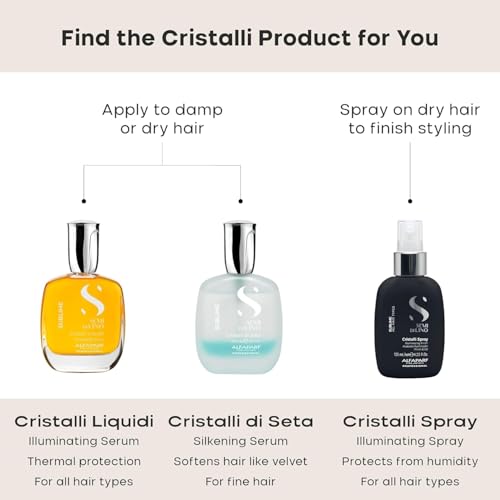 Alfaparf Milano Semi Di Lino Sublime Cristalli Di Seta - Finishing + Smoothing Serum for Fine Hair - Nourishing Hair Oil to Protect & Add Shine - Professional Hair Care (1.52 oz / 45 ml)