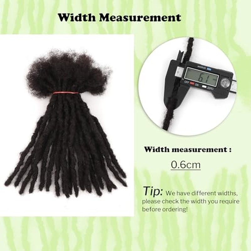 Orientfashion Micro Loc Extensions Human Hair,8 inch 0.6cm Thickness Soft Sisterlocs Extensions Human Hair Micro Locs Crochet Hair Can Be Bleached and Dyed.(8inch 0.6cm 60Strands, Natural black)