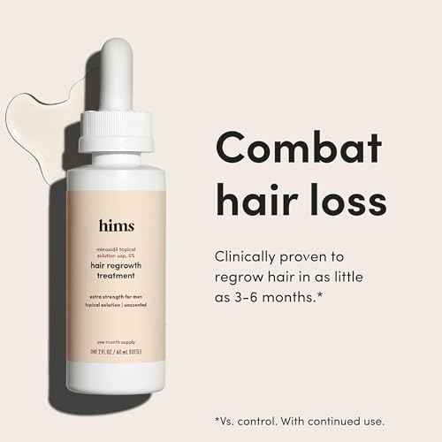 hims Hair Regrowth Treatment - Topical Minoxidil 5% Solution for Men - Extra Strength - Supports Thicker, Fuller Hair - Non-Greasy - Unscented, 2 Pack