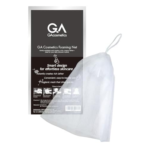 Foaming Face Wash Net for Men ? Japanese Skincare Tool for Quick Lather, Deep Clean, Non-Slip Mesh, Made in Japan