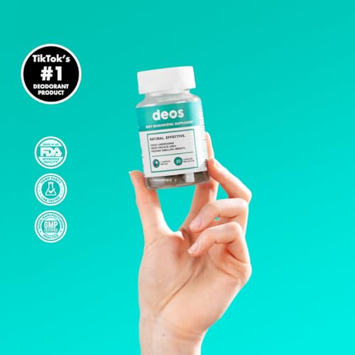 DEOS Internal Deodorant Supplement ? Full Body Deodorizer for Gut Health, Skin Health, Detox & Digestion Support ? Natural Odor Control Chlorophyll Pills | 30 Capsules