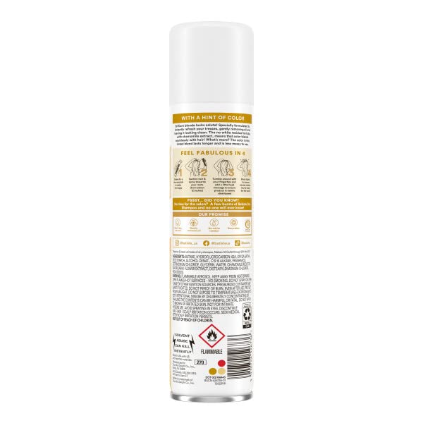 Batiste Dry Shampoo for Blonde Hair - Oil Absorbing Formula | 3.81 Fl Oz, Pack of 2