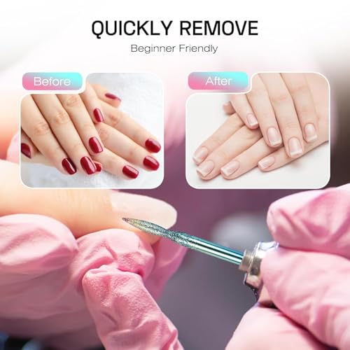 Depvko 10pcs Carbide Nail Drill Bits Set: Professional Cuticle Bit for Efile Nail Drill with 75pcs Small Sanding Bands (#80#120#180) & Mandrel Bit Acrylic Gel Nail Remover Tool Manicure Pedicure Kit