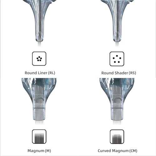 Tattoo Cartridges Needles-20 Pcs Bugpin Disposable Tattoo Needle Cartridges for Rotary Tattoo Machine Pen Gun 1215CM