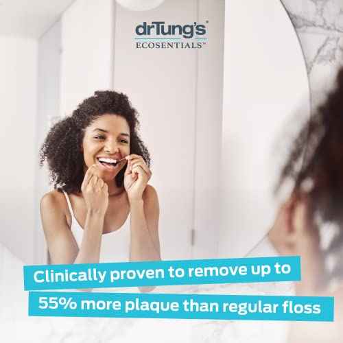 DrTung's Smart Floss - Natural, PTFE & PFAS Free Floss, Gentle on Gums, Expands & Stretches, BPA Free Floss - Natural Dental Floss Cardamom Flavor (Pack of 3)