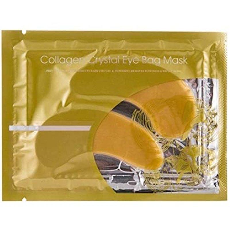10 Pairs Collagen Crystal Eye Mask and 10 Pcs Collagen Crystal Lip Mask, Anti Aging Eye and Lip Mask, Collagen Crystal Mask Set (Gold)