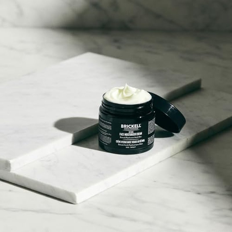 Brickell Men's Retinol Face Moisturizer Cream For Men, Natural & Organic, Anti-Wrinkle Face Night Cream with Retinol & Hyaluronic Acid To Reduce Fine Lines and Even Skin Tone, Fragrance-Free, 2 Ounce