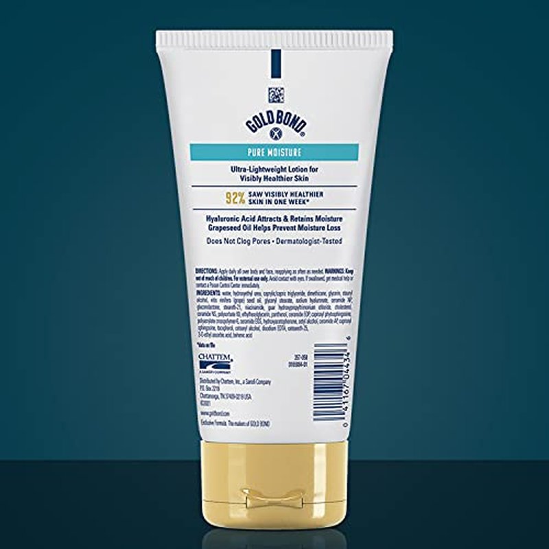 Gold Bond Pure Moisture Lotion, 5.5 oz., Ultra-Lightweight Daily Body & Face Lotion