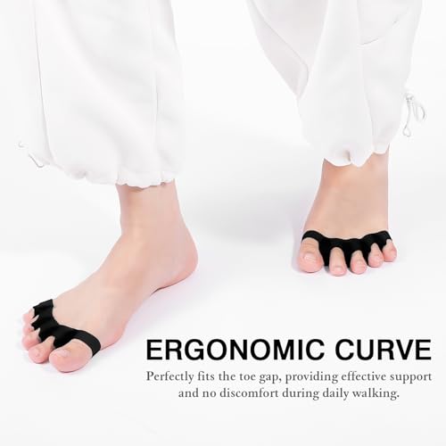 8PCS Toe Spacers for Women and Men, Toe Separators for Pedicure, Bunion Corrector, Hammer Toe Straightener, Plantar Fasciitis, Toe Spreaders for Foot Pain Relief and Foot Health.