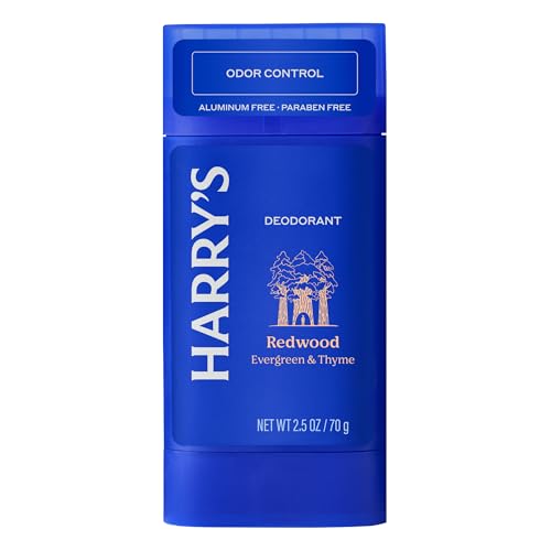 Harry's Aluminum Free Deodorant for Men - Odor Control, Redwood Scent, 2.5 Oz, 3-Pack, Men Deodorant Aluminum Free