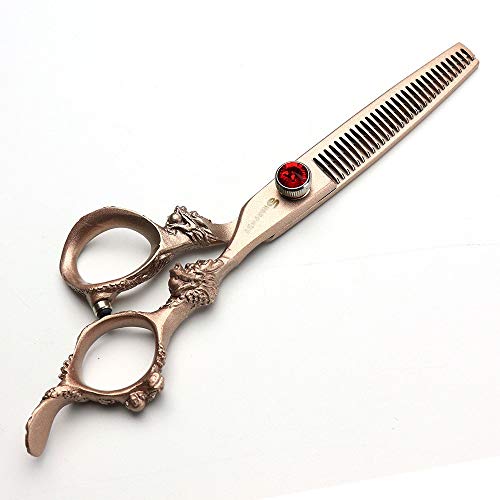 Professional Japanese Hair Scissors - 440C Stainless Steel/Rose Razor Edge (6-inch, 2pc Set) with Gift Scissors Bag