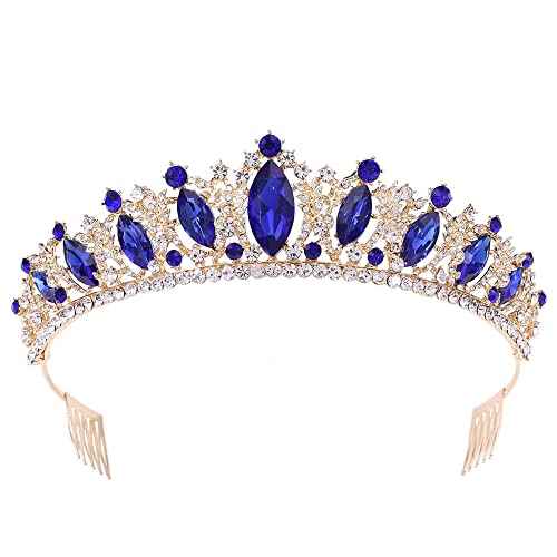 Vintage Crystal Tiaras and Crowns Queen King Pageant Baroque Diadem Women Headpiece Wedding Bride Hair Jewelry Accessories