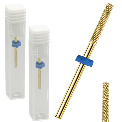 2Pcs Nail Drill Bits, Carbide Drill Bits Remover Cuticle Bit for Nail Drill Cleans Dead Nail Supplies, Drill Bits Nail Tech Suitable for Electric Nail File Nail Bits Cuticle Drill Bits for Nails