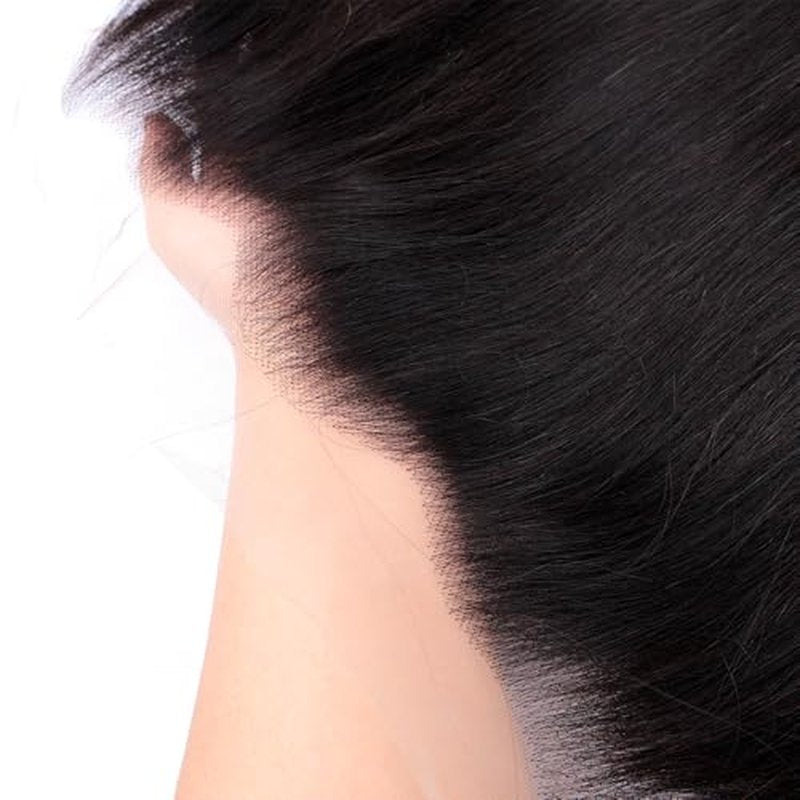 13x6 Lace Frontal Human Hair Pre Plucked with Baby Hair Straight Ear to Ear Frontal Ultra-Thin Invisible HD Transparent Swiss Full Lace Frontal Tiny Knots Free Part 20 Inch
