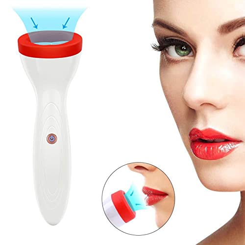 Electric Lip Plumper Tool, Lip Plumper Device, Physical Movement Lip Enhancer Plumper Tool, Lip Suction Plumper Mouth Tool 450mAh White