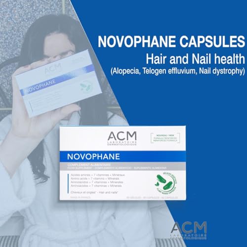 ACM Laboratoire Novophane Caps Anti Hair Loss Alopecia Treatment Nails Fragility Skin Capital