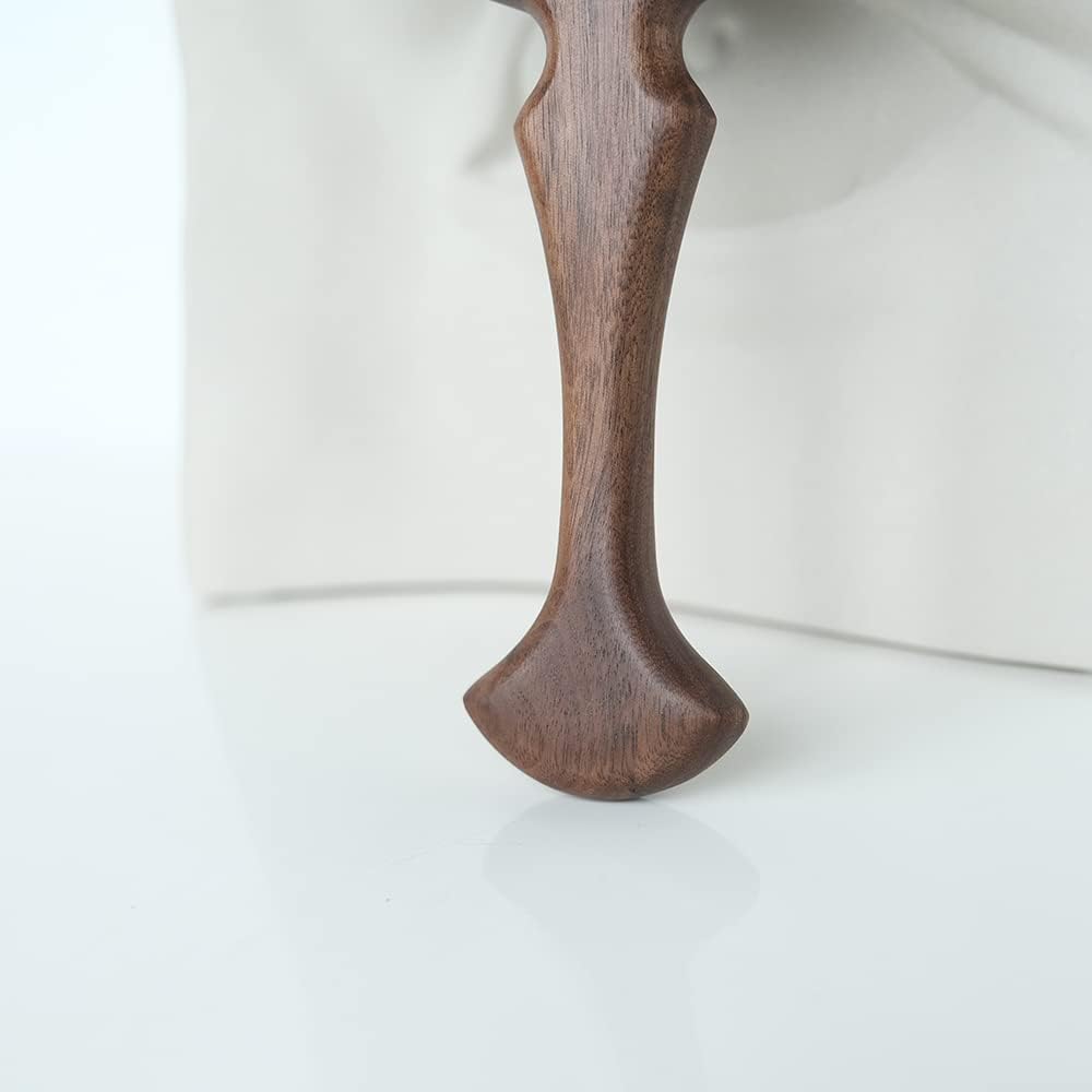 Vintage Hand Mirror - 11” L x 5.5” W | Walnut Wood, Multi-Purpose Design for Home & Travel