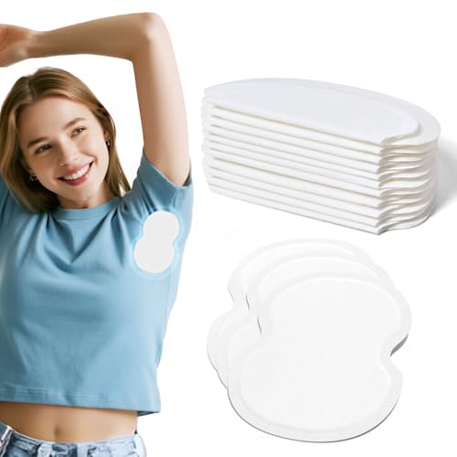 Underarm Sweat Pads - Aoeoun Premium Quality Fight Hyperhidrosis [100 PCS] for Men and Women Comfortable, Non Visible, Extra Adhesive, Disposable Dress Guards/Shields, Non Sweat Armpit Protection