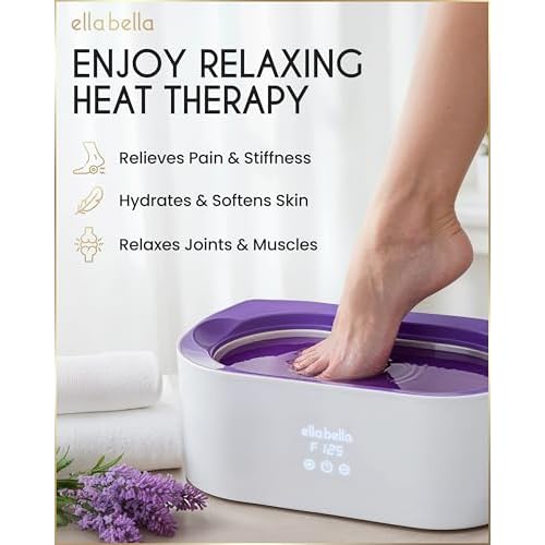 ELLA BELLA¢ç Paraffin Wax Machine for Hand & Feet ? Parafin Wax Warmer ? Everything in One Kit ? Paraffin Wax Refills, Mitts & Booties ? Soothing Relief with Parrafin Hot Wax ? Home Paraffin Wax Bath