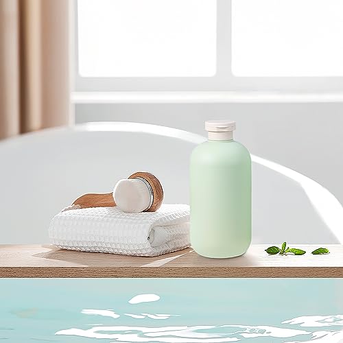 6.8oz Squeeze Bottles with Flip Cap, Refillable Plastic Travel Bottles for Creams, Lotion, Shampoo, Conditioner (2 Pcs)