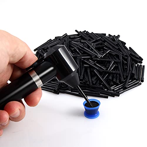 Ink Mixer Tattoo Pigment Mixer Machine with 100Pcs Mixing Sticks Eyebrow Color Makeup Tattoo Ink Pigment Black Electric Agitator Machine for Microblading Tattooing Supplies Tattoo Supply Tool