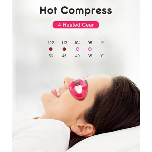 FERNIDA Red Light Lip Therapy for Women Rechargeable Lip Device with Heated Eye Care, Improve Lip Color & Smooth Lip Wrinkles, Red