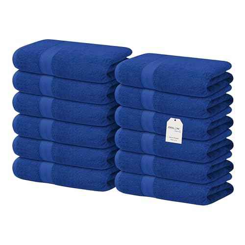 Avalon Towels Luxury Washcloths Value Pack of 12 ? Premium Cotton, Soft & Absorbent Wash Cloths for Body and Face, Hotel and Spa Quality Wash Clothes, Quick Dry and Machine Washable (Royal Blue)