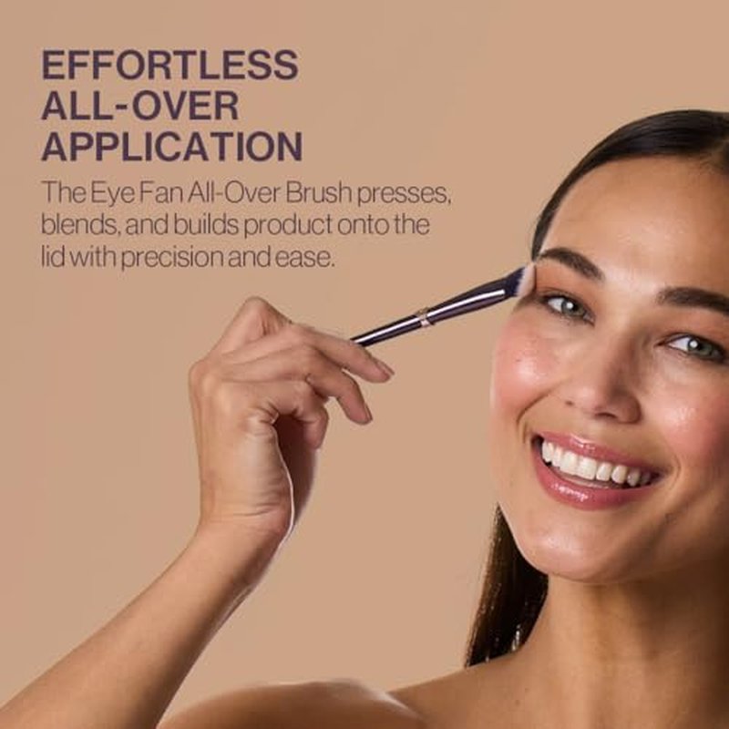 Anisa Beauty Eye Fan All-Over Brush ? Soft, Fan-Shaped Brush for Seamless Eyeshadow Blending and All-Over Application ? Ideal for Powder and Cream Shadows