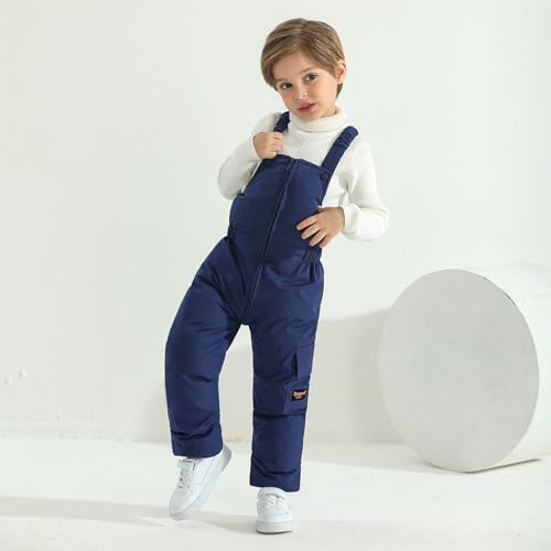 Weixinbuy Toddler Snow Pants Baby Boy Girl Winter Clothes Down Puffer Coat Waterproof Warm Snow Ski Bib Overalls Snowsuit